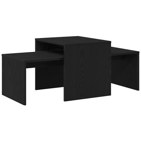 Set di Tavolini  Nero Rovere 100x48x40 cm in Legno Ingegnerizzato - Foto 1