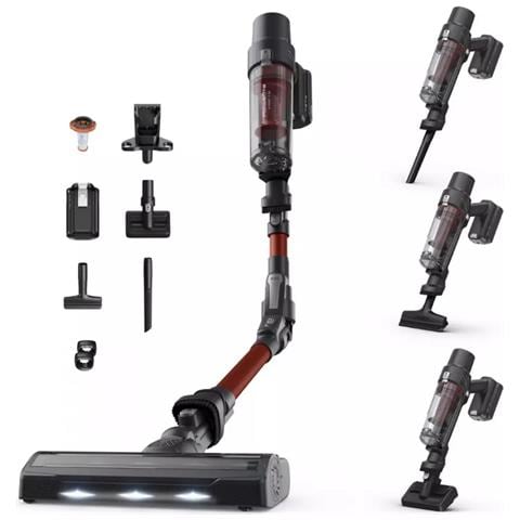 Aspirapolvere A Batteria Ricaricabile 2 In 1 Da 18 V, Rosso - Rh6a83wo - Foto 5