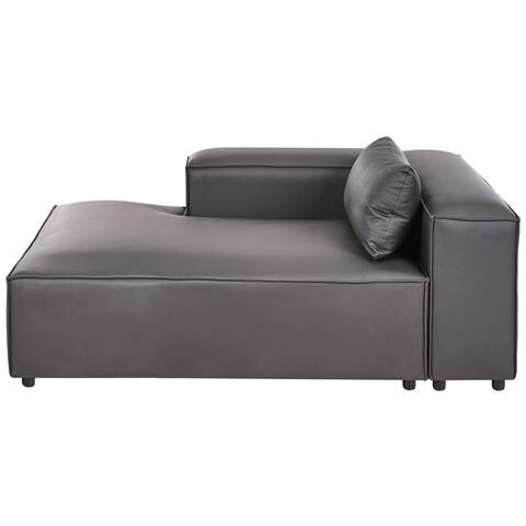 Chaise Longue Versione Destra Brande Pelle Sintetica Nero - Foto 2