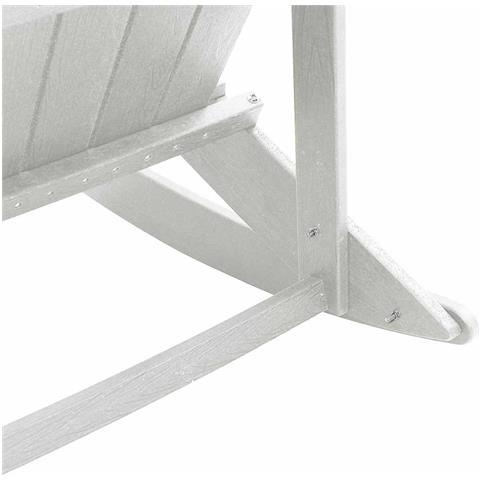 Sdraio Rocking Adirondack 2 pcs Bianco HDPE - Foto 9
