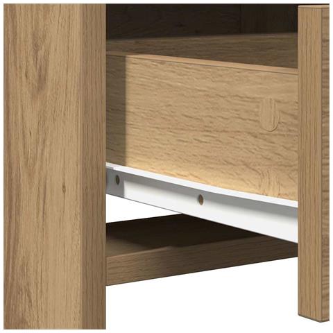 Set Tavolo da Trucco con cassetto 3 pcs rovere artigianale - Foto 9