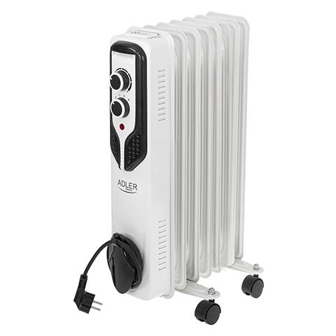 Radiatore a Olio AD 7815 da Pavimento 7 Elementi 1500 W Bianco - Foto 1