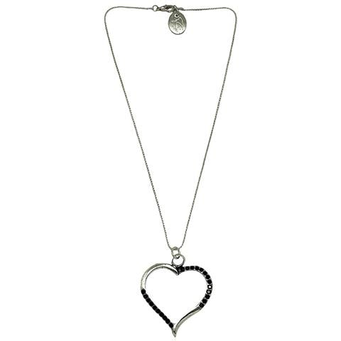 Collana Cuore Nero In Argento 7-10 Micron - Foto 1