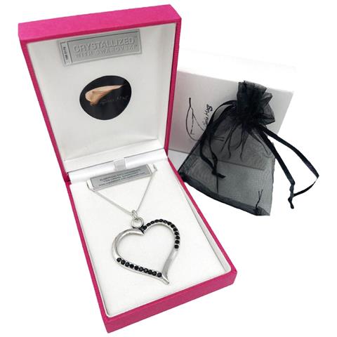 Collana Cuore Nero In Argento 7-10 Micron - Foto 5