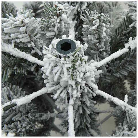 Albero di Natale artificiale con 150 LED Bianco 120 cm PE e PVC - Foto 9