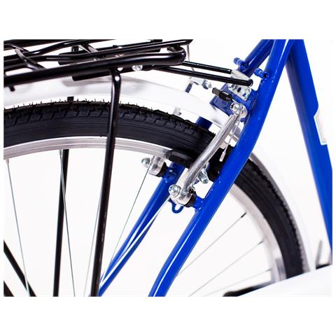 Mario Schiano City Bike 28'' - Bici Da Città, Uomo, Ruote 28'', Cambio 1 Velocità, Telaio Acciaio, Con Accessori - Colore Blu - Foto 5