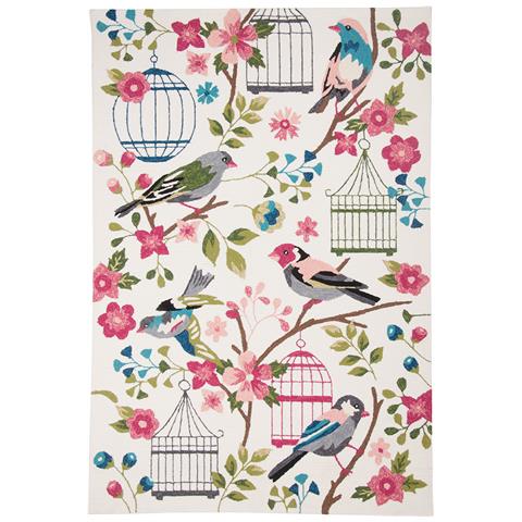 Alfombra de patio Rosetta de, 70 x 140 cm, color blanco jaspeado, para interior y exterior - Foto 5