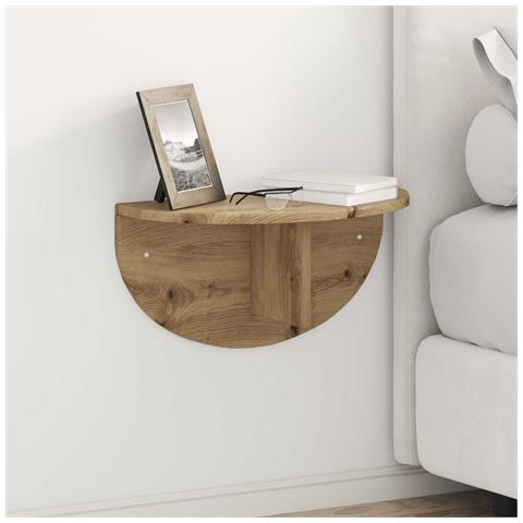 Scaffale da parete 2 pcs Rovere artigianale 48 x 24 x 24 cm - Foto 2