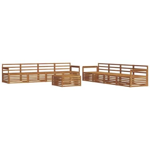 Set di divani da esterno 9 pcs Naturale - Foto 1