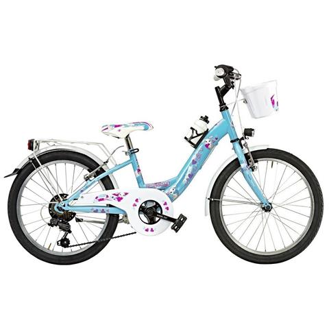 Bici Bimba Da Passeggio Misura 20 Telaio Venere Bambina Modello Baby Bunny Bb20cc 6v Con Cambio Con Luci - 28 Azzurro - Foto 1