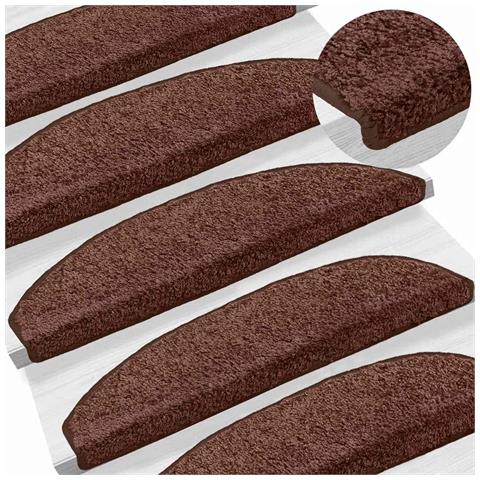 Tappetini per scale autoadesivi Semicircolare 15 pcs Marrone - Foto 2
