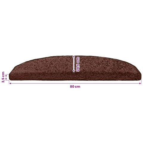 Tappetini per scale autoadesivi Semicircolare 15 pcs Marrone - Foto 9