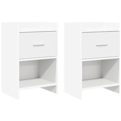 Comodini 2 pcs Bianco 40 x 30 x 60 cm Legno ingegnerizzato - Foto 1