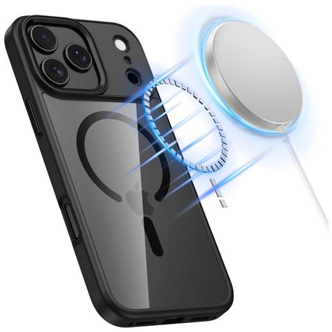 Custodia Per Iphone 17 Pro Max Trasparente Nera Magsafe - Foto 2