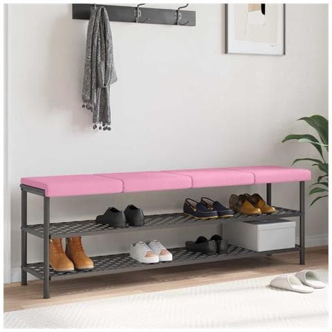 Cuscino per panchina 4 pz Tessuto Rosa Profondità 35 cm - Foto 2