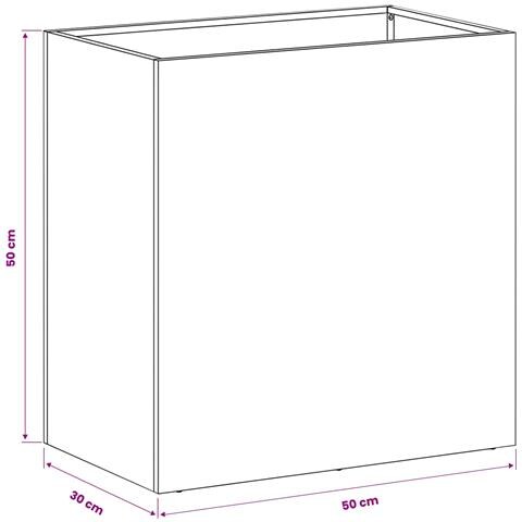 Vaso da giardino Ruggine 50 x 30 x 50 cm Acciaio Corten - Foto 9