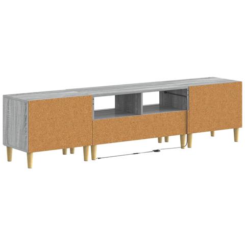 Mobile TV LED a 5 pezzi Sonoma grigio Legno ingegnerizzato - Foto 2