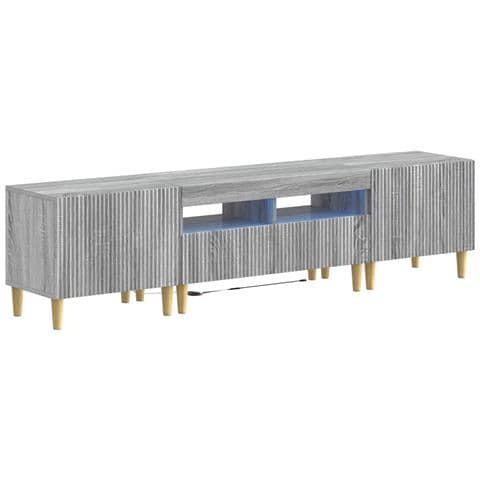 Mobile TV LED a 5 pezzi Sonoma grigio Legno ingegnerizzato - Foto 1
