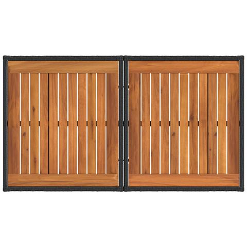 Set Divano da Giardino 9 pz Nero e Grigio scuro polyrattan - Foto 10