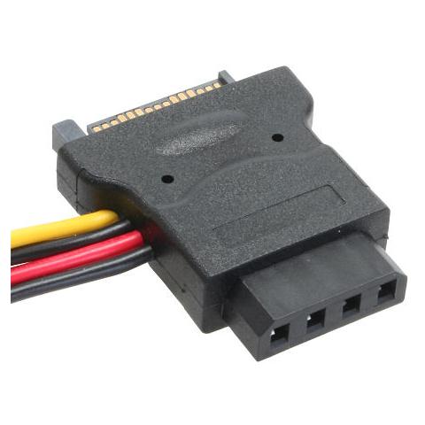 cavo sata alimentazione da 15pin power sata maschio (alim.) a 3x 4pin femmina 5,25" (hdddriver ide)  - Foto 2