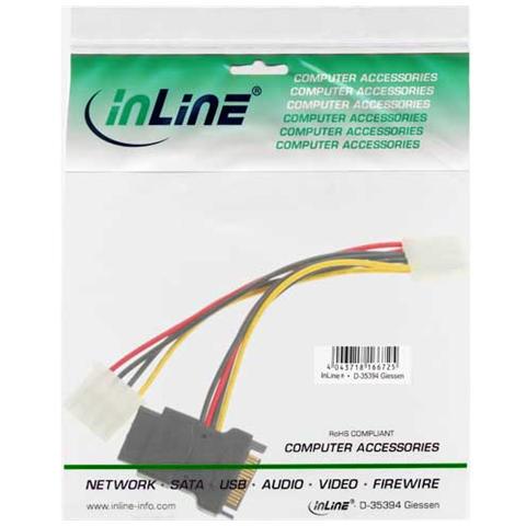 cavo sata alimentazione da 15pin power sata maschio (alim.) a 3x 4pin femmina 5,25" (hdddriver ide)  - Foto 3