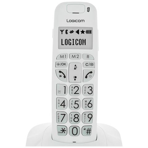 Telefono Fisso Cordless Dect Anziani Con Tasti Grandi E Schermo, Bianco - Foto 2
