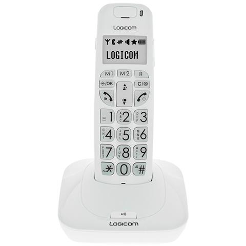 Telefono Fisso Cordless Dect Anziani Con Tasti Grandi E Schermo, Bianco - Foto 6