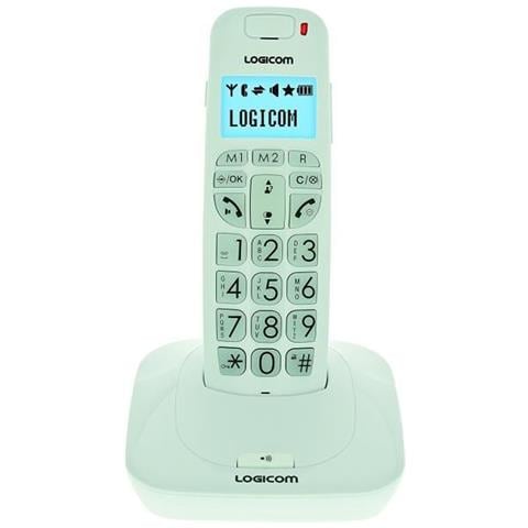 Telefono Fisso Cordless Dect Anziani Con Tasti Grandi E Schermo, Bianco - Foto 1