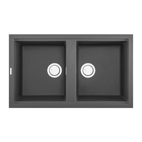 Lavello Best 450 Keratek Plus 86x51 cm 2 vasche Colore Dark Grey 99 - Foto 1