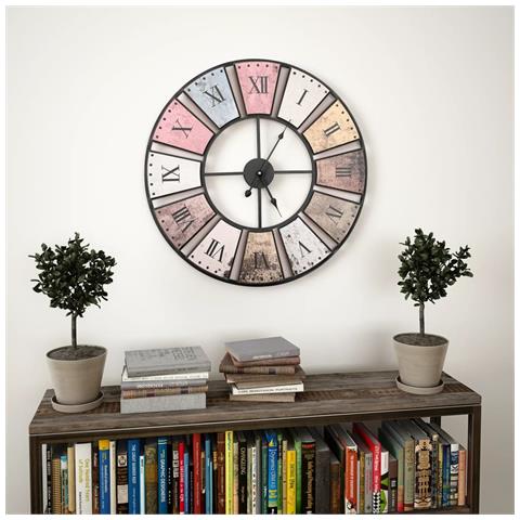 Orologio Da Parete Vintage Al Quarzo 60 Cm Xxl - Foto 6