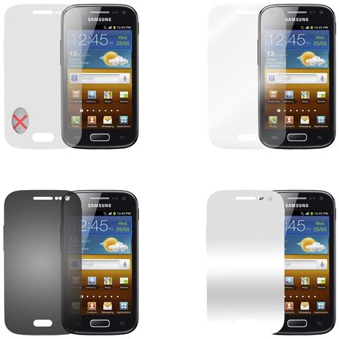 Protezioni Per Lo Schermo Compatibili Con Samsung Galaxy Ace 1 In Alto Chiaro - 4 Pellicole (1x Privacy - 1x Specchio - 1x Opaca - 1x Anti-impronta) - Foto 2