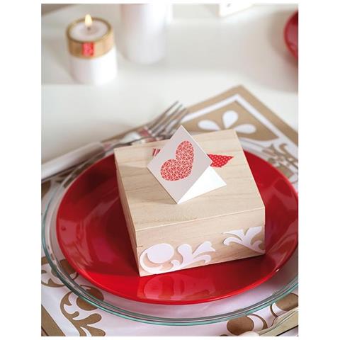 Cuore Geometrica Set Di 2 timbro, Silicone, Nero, 7 x 0,8 x 13 cm - Foto 3