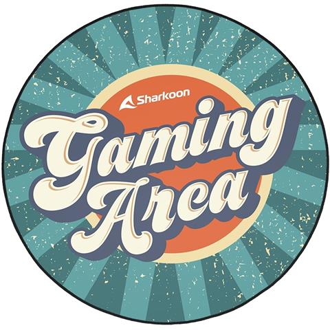 Skiller SFM11 Gaming Area Tappetino per Sedia Gaming in Poliestere Diametro 120 cm - Verde / Giallo - Foto 1