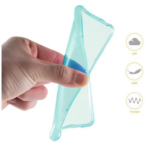 Custodia Compatibile Con Zte Blade S7 In Blu Transparente - Coperchio Protettivo In Silicone Tpu Flessibile - Foto 2
