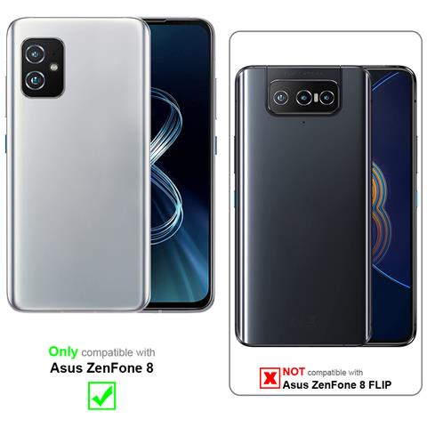 Custodia Compatibile Con Asus Zenfone 8 In Rosso Mela - Coperchio Protettiva Con Chiusura Magnetica, Funzione Stand E Tasca Per Le Carte - Foto 2