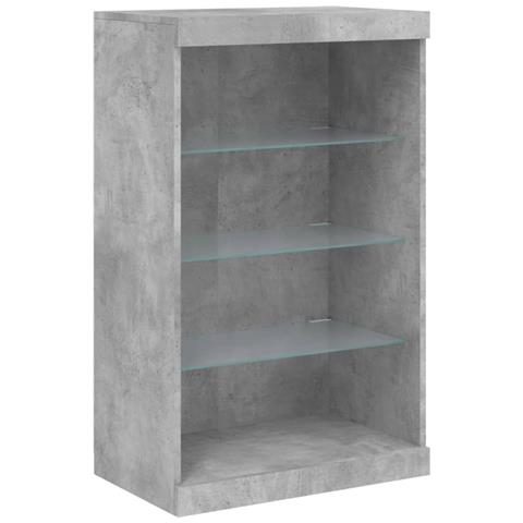Credenza Con Luci Led Grigio Cemento 60,5x37x100 Cm - Foto 3