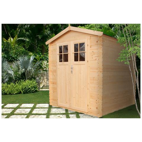 Casetta Da Giardino In Legno Per Esterni Con Pavimento Trattato Con Serratura Di Alta Qualità - L236xl226xa218 Cm / 4.33 M2 - Timbela M369f+m369g - Foto 6