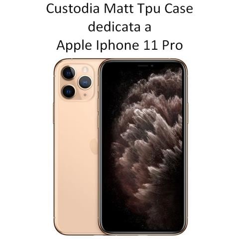 Custodia Tpu Silicone Cover Case Per Apple Iphone 11 Pro Black - Foto 2