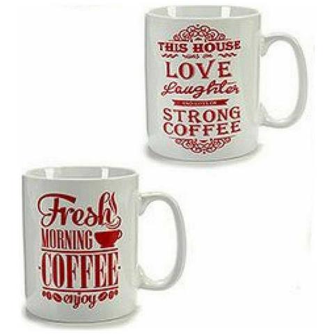 Tazza Mug Coffee Porcellana Rosso Bianco 500 Ml 24 Unità - Foto 3