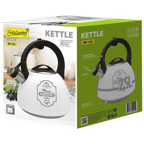 Teiera Mr-1324 Bianco Nero Acciaio Inossidabile 2,5 L - Foto 2