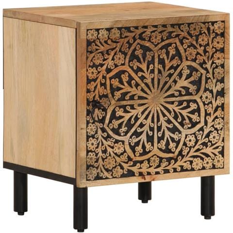 Comodino 40x33x46 Cm In Legno Massello Di Mango - Foto 2