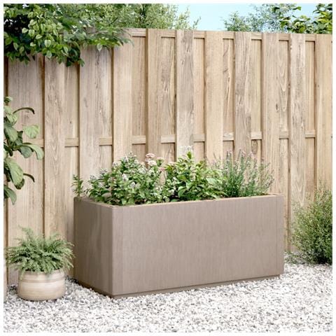 Fioriera Da Giardino Marrone Chiaro 80x36x35 Cm In Pp - Foto 3