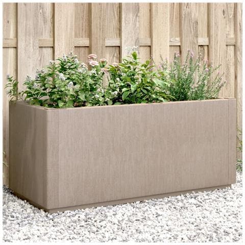 Fioriera Da Giardino Marrone Chiaro 80x36x35 Cm In Pp - Foto 1