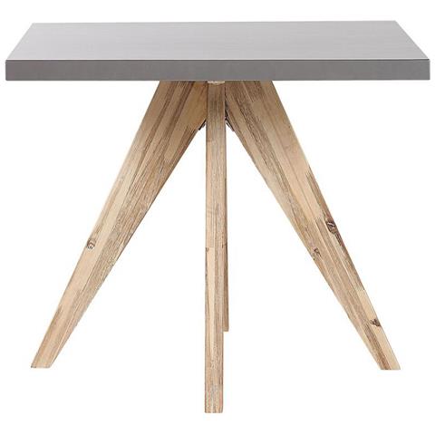 Set Da Esterno Con Tavolo Quadrato In Cemento E 4 Sedie Beige Olbia - Foto 8