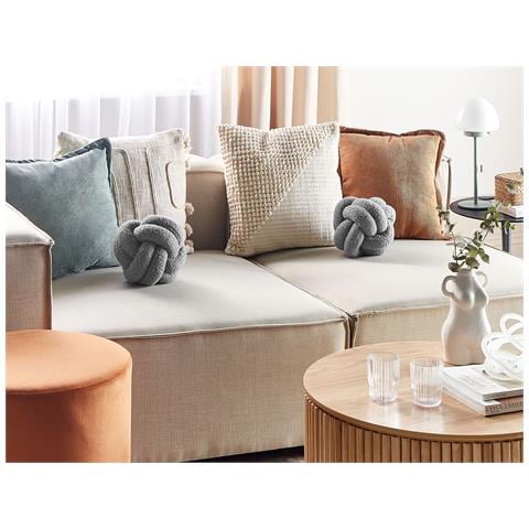 Cuscino Decorativo Malni Bouclé 19 X 19 Cm Tinta Unita Grigio - Foto 1