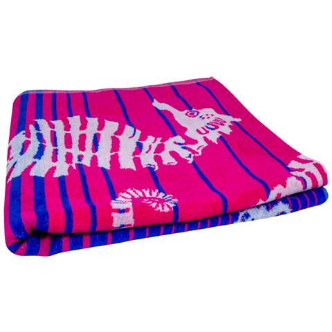 Telo Mare Jacquard Spugna Asciugamano Spiaggia Disegno Love Sea Horse Telo Mare Fucsia - Foto 5