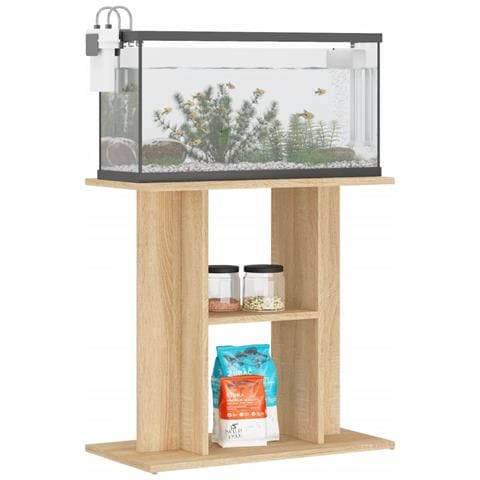 Supporto Acquario 60x30x60cm In Legno Multistrato Rovere Sonoma - Foto 2