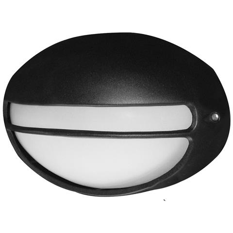 Plafoniera Demetra Nera Ovale In Alluminio Per Uso Esterno 32x20xh12 Cm - Foto 1