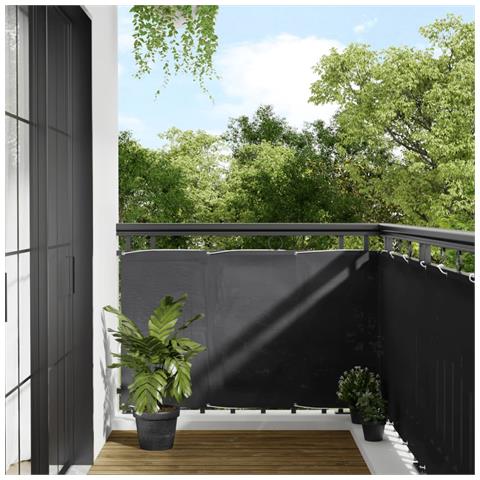 Paravento Da Balcone Antracite 90x700 Cm 100% Poliestere Oxford - Foto 1