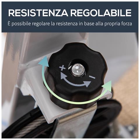 Stepper Con Manubrio, Monitor Lcd E Pedali Antiscivolo, 55x44x108acm, Bianco E Blu - Foto 2